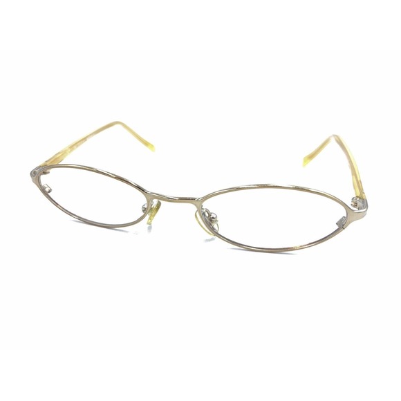 Gucci GG 1668 838 Gold Yellow Oval Eyeglasses Frames 49-19 135 Italy Designer - Picture 8 of 12